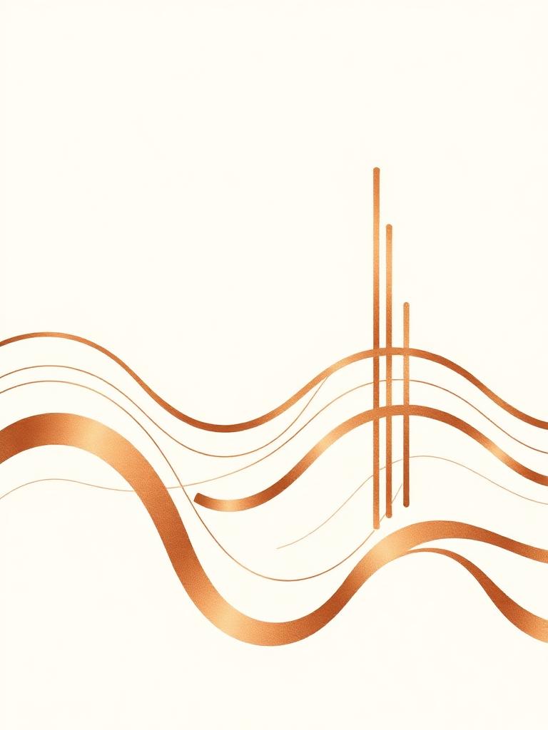 Illustration éditoriale — vagues et cadence